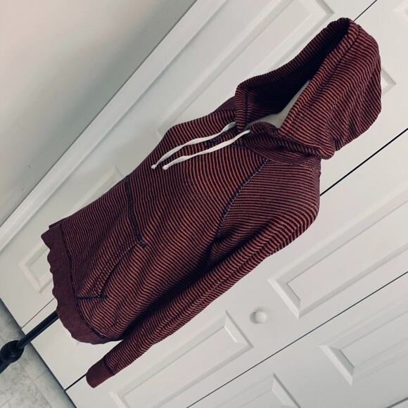 J. Crew Red/Blue striped Hoodie - S - Picture 8 of 9